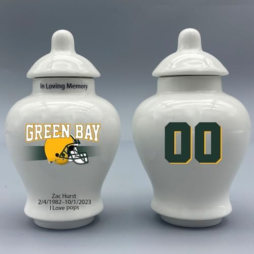 Custom Football Urn with Name and Number
