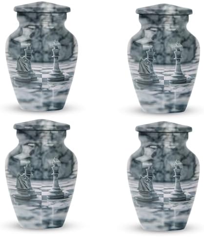 Elegant Set of 4 Decorative Urns for Human Ashes