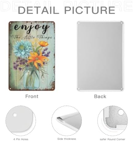 Vintage Metal Tin Signs Boho Decor Wall Art