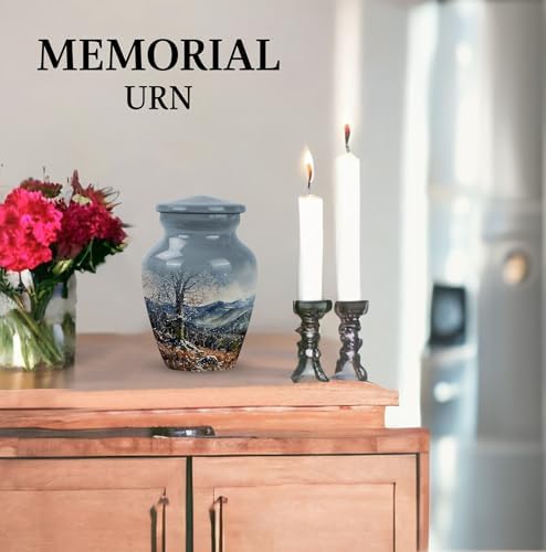 KARYLIZ 3-Inch Small Cremation Urn for Human Ashes Decorative Urns for Memorial Keepsakes 2pcs Set