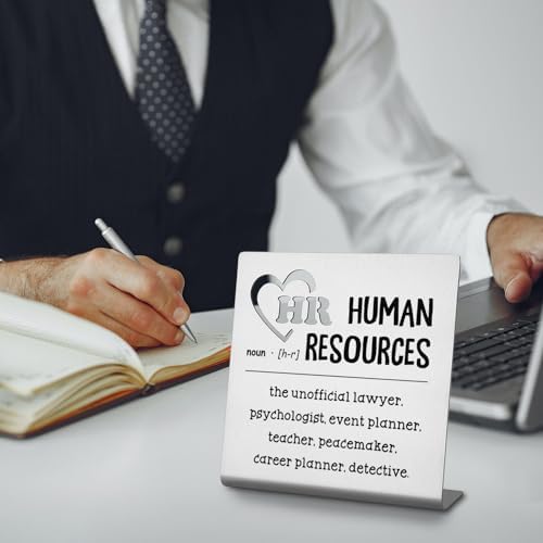 Funny HR Desk Sign Plaque for Women and Coworkers
