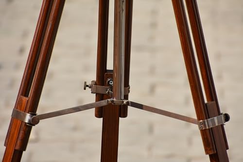 Brass Antique Telescope with Wooden Tripod Stand 18 Inch