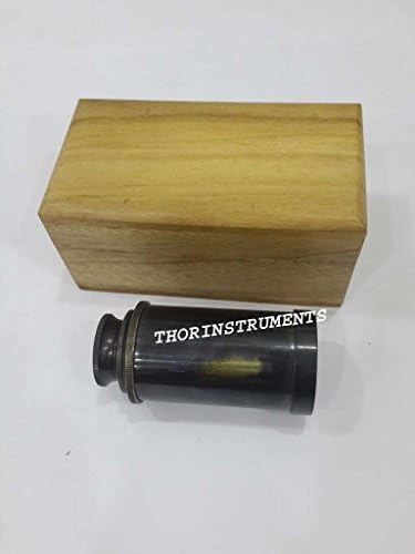 Nautical Brass Spyglass Telescope with Wooden Box