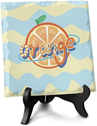 Wooden Stand Desk Plaque with Hand Painted Pattern