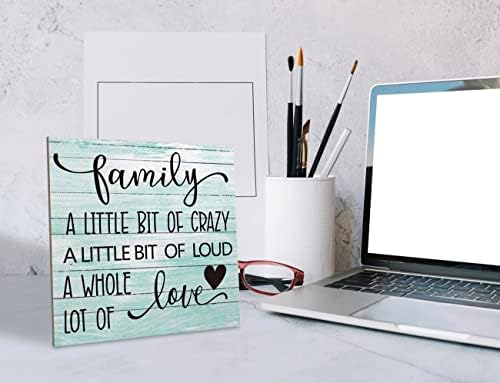 A Little Bit of CrazyA Whole Lot of Love Wooden Family Plaque 62x62 Inch
