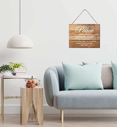 John 14 27 Bible Verse Wood Plaque Wall Sign
