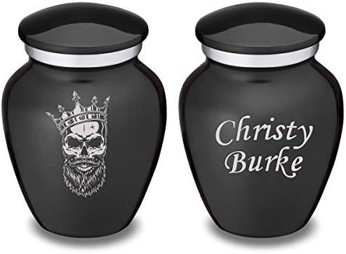 GetUrns Skull Cremation Urn with Double Side Engraving