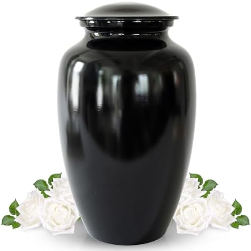 Modern Memorials Cremation Urn Large 200 Cubic Inches Black