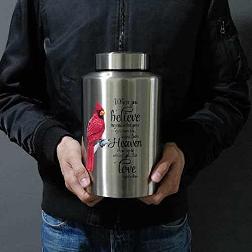 Sturdy 220 lbs Cremation Urn with Velvet Bag