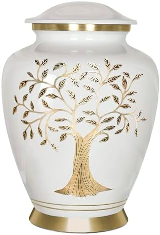 Trupoint Memorials Cremation Urn Tree of Life Large White
