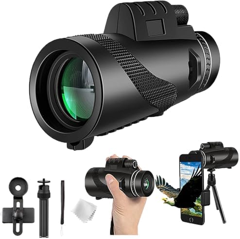 Night Vision Monocular Telescope for Adults Hunting Sports Outdoor Camping Travel Portable High Powered 80x100 HD