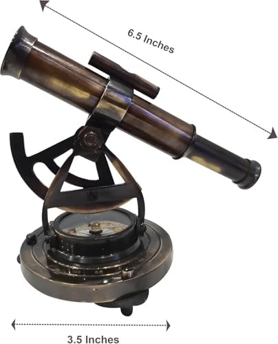 Vintage Nautical Telescope and Compass Set