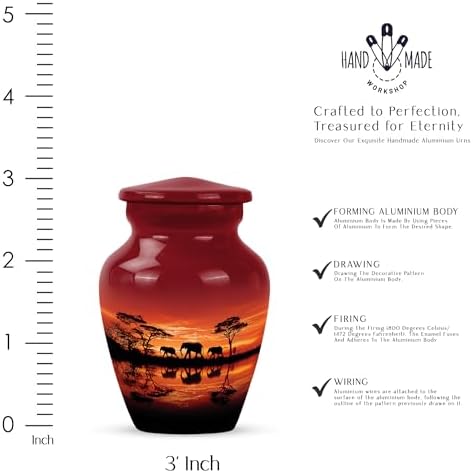 Complete Set of Decorative Urns for Ashes