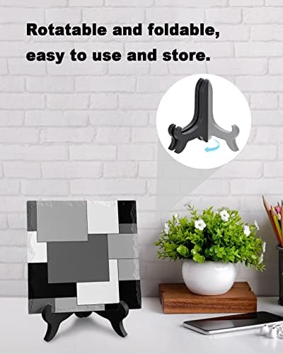 Abstract Art Desk Decor with Color Block Plaque