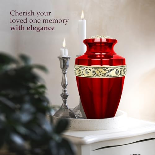 Trupoint Memorials Cremation Urns Red Gold