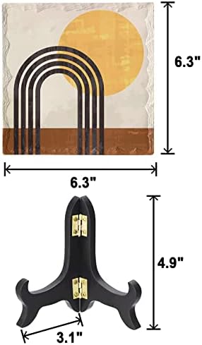 Modern Art Desk Decor with Wooden Stand Plaque