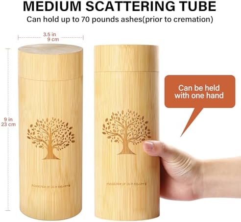 Bamboo Scattering Urn with Tree of Life Pattern