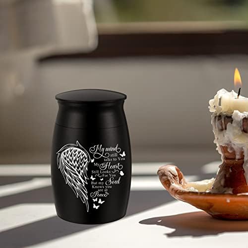 Small Urns for Human Ashes Aluminum Mini Urn for Ashes Wing Memorial Keepsake