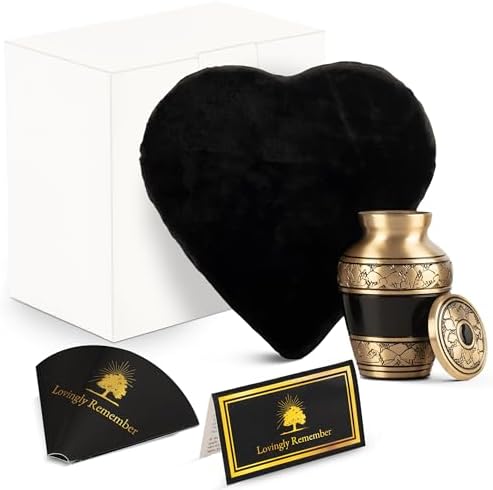Mini Urns for Human Ashes Keepsake Gold Brass Heart Case
