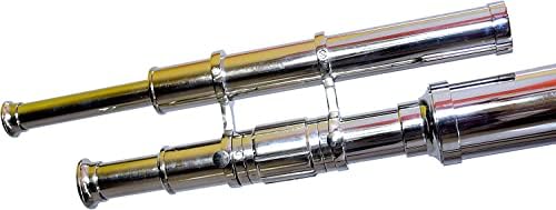 Maritime Navy Double Barrel Telescope with Black Tripod Stand
