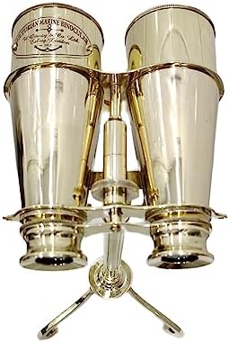 Brass Binocular Nautical Spyglass Decorative Telescope