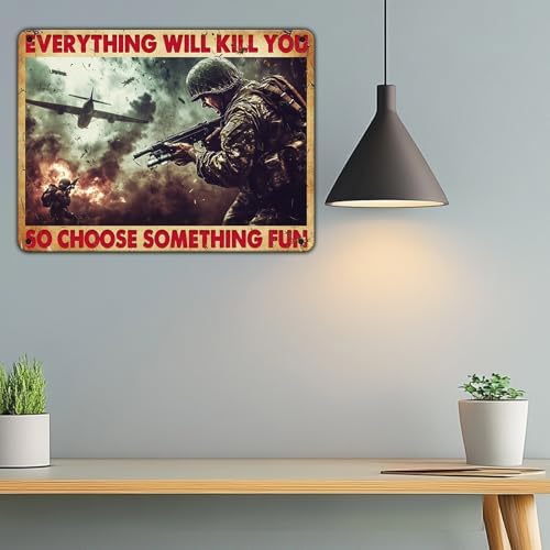 Funny Vintage Metal Tin Sign 12x8 Inch Wall Decor