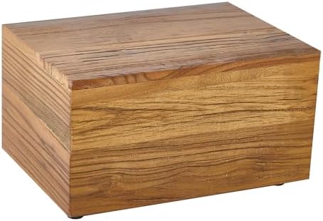 WEVOIRD Rustic Solid Barn Wood Urn Box for Human Ashes up to 240 lbs