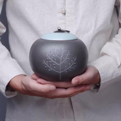 Handcrafted Ceramic Cremation Urn - Mini Keepsake for Human and Pet Ashes
