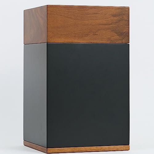 AspenStudio Black Walnut Cremation Urn Handcrafted TSA Approved Urn