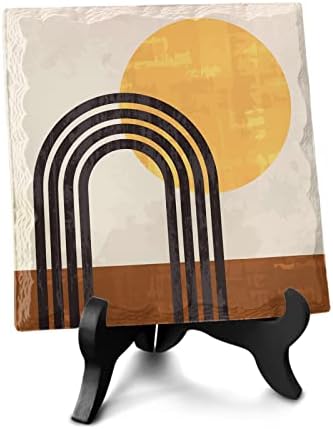 Modern Art Desk Decor with Wooden Stand Plaque