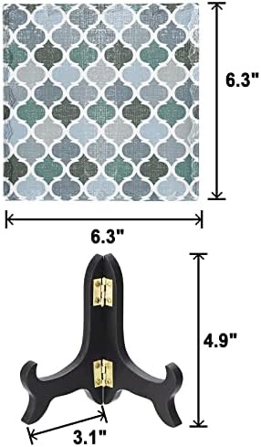 Vintage Moroccan Desk Decor Plaque with Wooden Stand