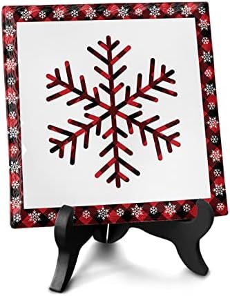 Wooden Stand Desk Plaque with Christmas Design