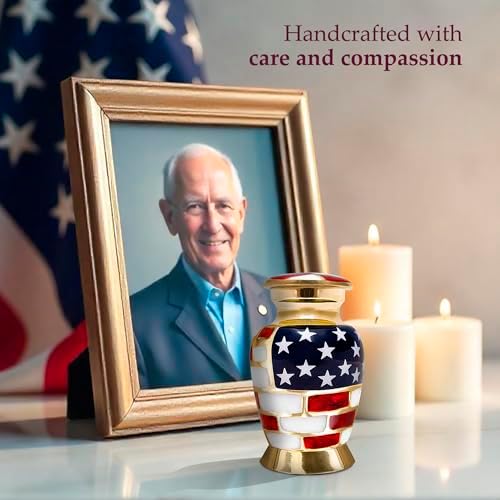 Trupoint Memorials Small Gold Urn for Ashes Keepsake