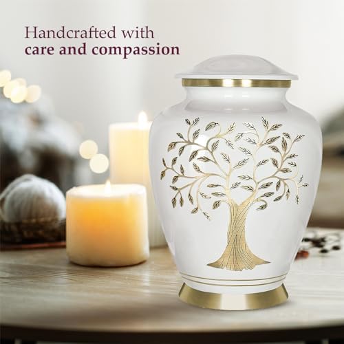 Trupoint Memorials Cremation Urn Tree of Life Large White