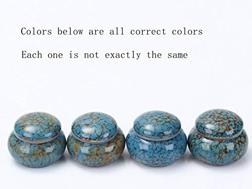 Small Ceramic Urn for Human Ashes - 16 Inch Blue