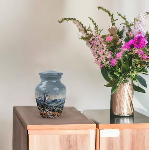 KARYLIZ 3-Inch Small Cremation Urn for Human Ashes Decorative Urns for Memorial Keepsakes 2pcs Set