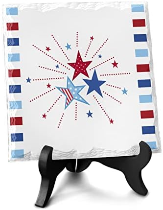 Independence Day Decorative Plaque with Wooden Stand