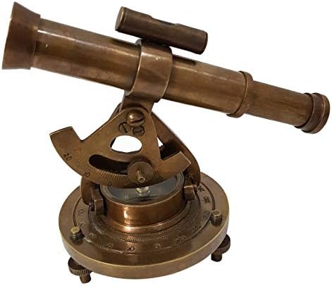 Antique Brass Nautical Compass Decor Telescope