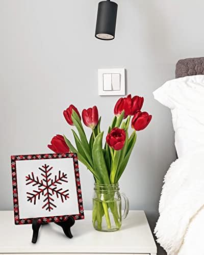 Wooden Stand Desk Plaque with Christmas Design