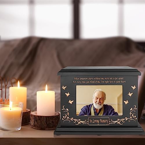 Cremation Urn with Photo Frame for Adult Human Ashes