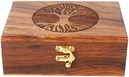 Handmade Rosewood Urn Tree of Life Keepsake Box