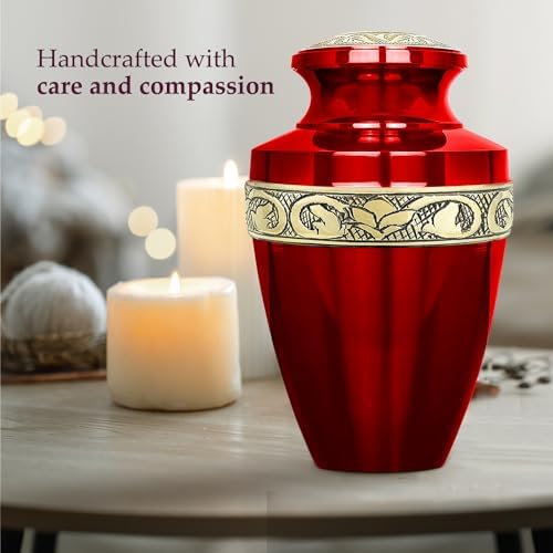 Trupoint Memorials Cremation Urns Red Gold