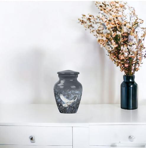 Dove in Heavy Rain Set of 4 Cremation Urns
