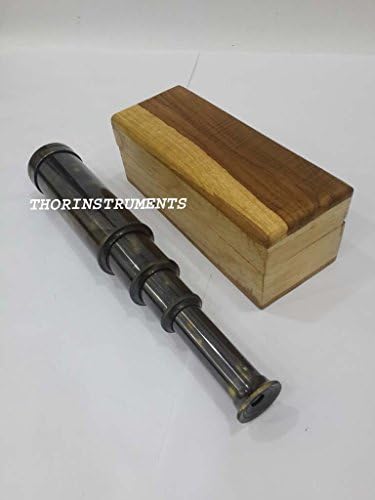 Handmade Two-Ton Finish Telescope with Wooden Box