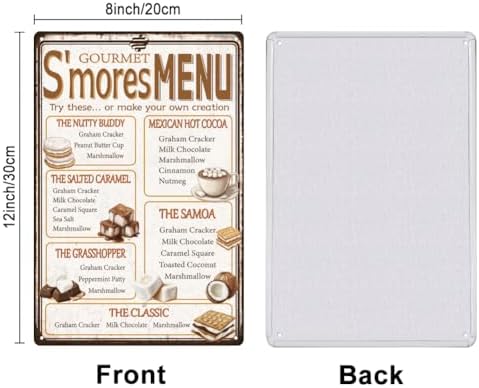 SUPERDANT Vintage SMore Dessert Tin Sign Decor