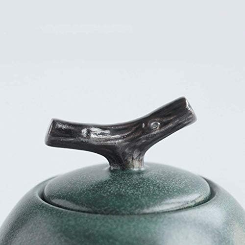 Ceramic Cremation Urn with Wooden Lid for Human Ashes