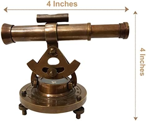 Antique Brass Nautical Compass Decor Telescope
