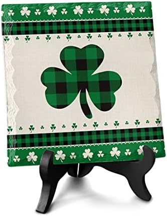 St Patrick Day Decorative Desk Plaque with Wooden Stand