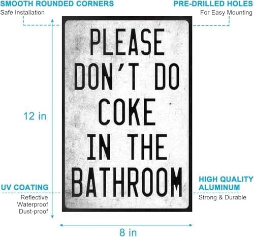 Funny Sarcastic Party Wall Art Decor Sign 8x12 Inch Metal Plaque