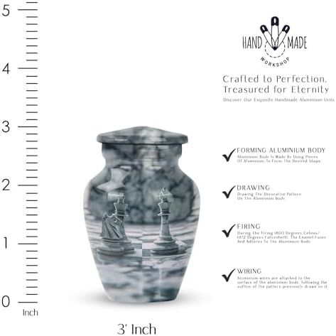 Elegant Set of 4 Decorative Urns for Human Ashes